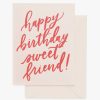 Greeting Cards Sugar Paper | Happy Birthday Sweet Friend