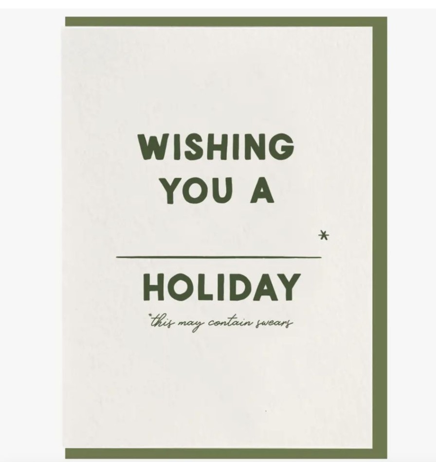 Holidays Dahlia Press Holiday Cards, Single | Holiday Swears