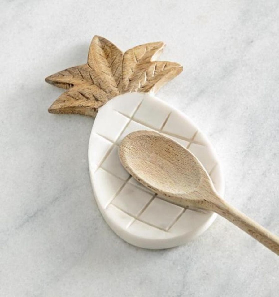 Home & Gift Mudpie | Pineapple Marble Spoon Rest