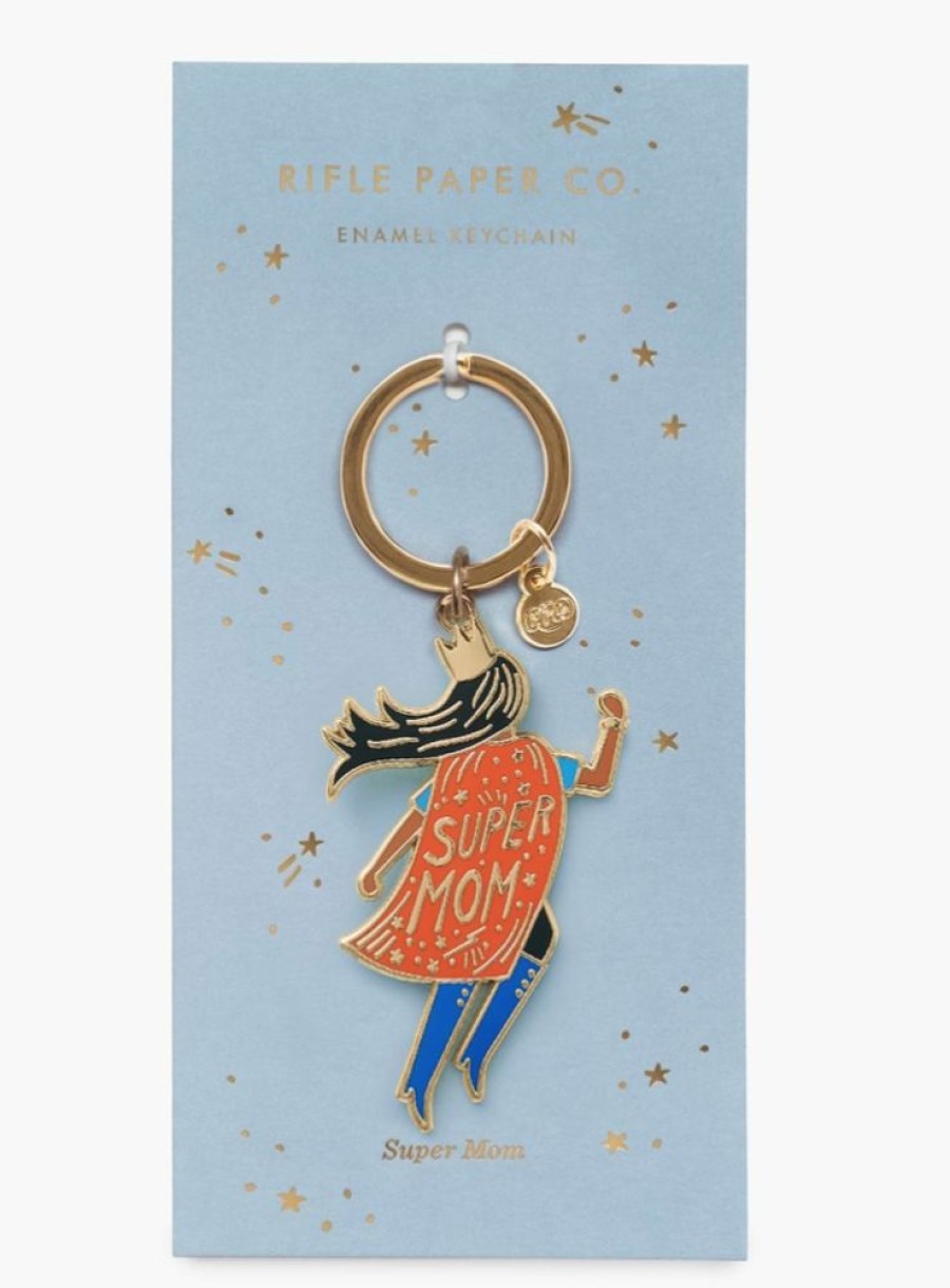 Greeting Cards Rifle Paper Co. Mother'S Day | Soaring Super Mom Enamel Keychain