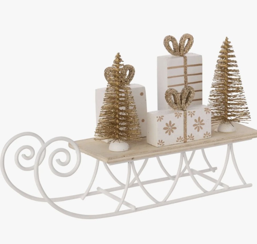 Holidays Silver Tree Home & Holiday Holiday Decor & Gifts | Wooden Sleigh