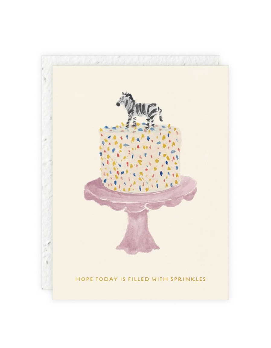 Greeting Cards Seedlings | Zebra Cake Card