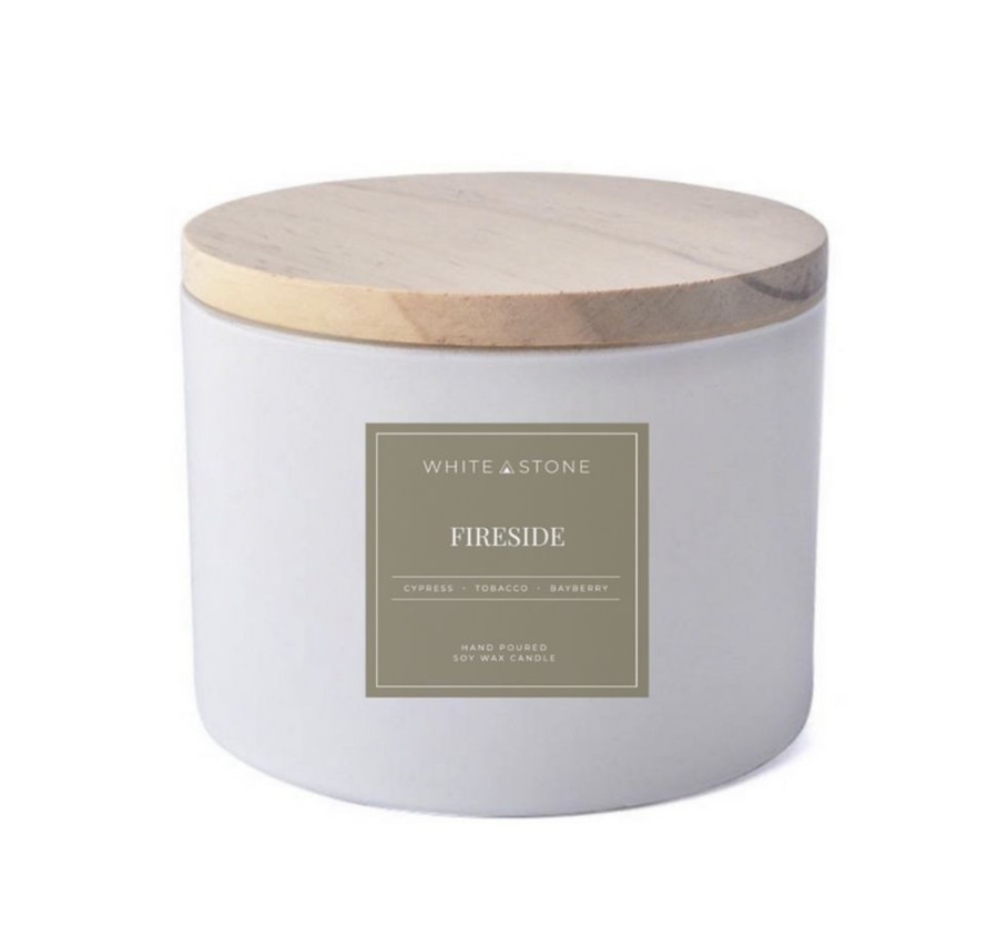 Home & Gift White Stone Candles | 14 Oz Fall-Winter Candles