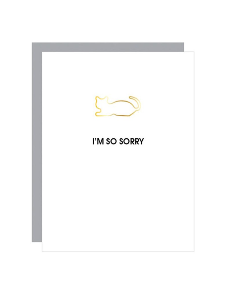 Greeting Cards Chez Gagne Letterpress | I'M So Sorry Cat