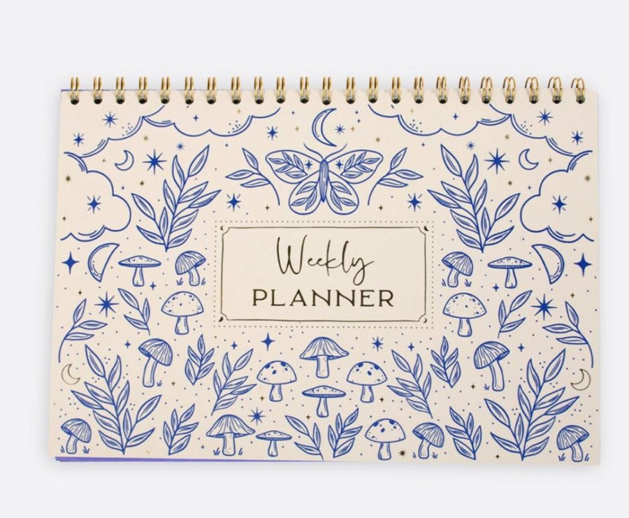 Paper & Office Elum Planners | Moon Gaze Mushrooms-Desk Weekly Planner