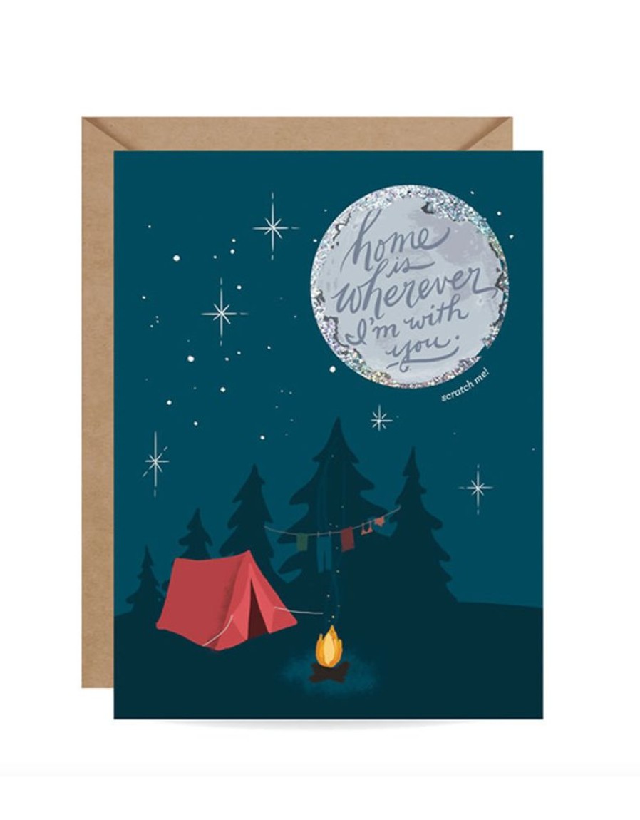 Greeting Cards Inklings Paperie | Campfire Moon Scratch-Off Card