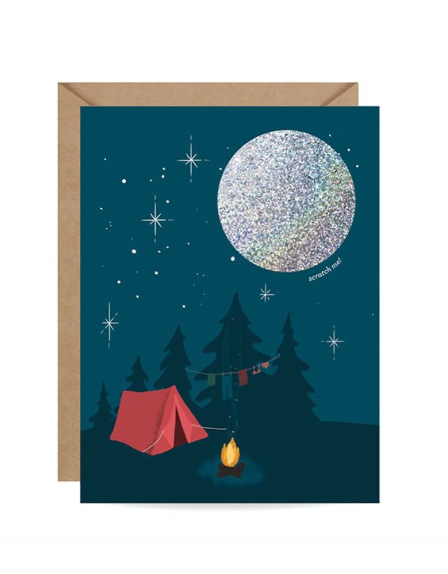 Greeting Cards Inklings Paperie | Campfire Moon Scratch-Off Card