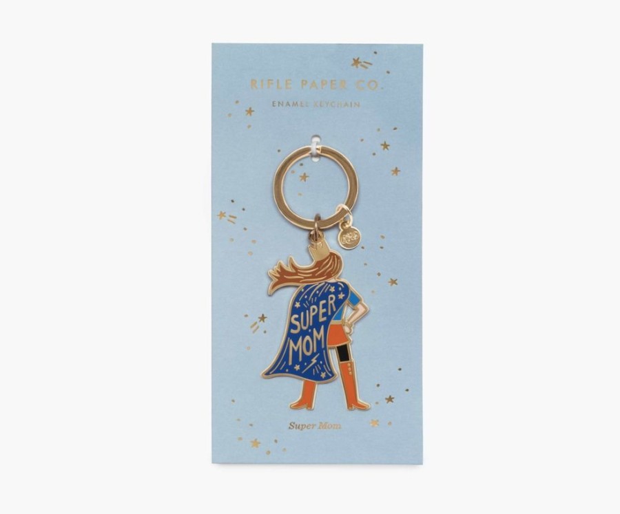 Greeting Cards Rifle Paper Co. Mother'S Day | Super Mom Enamel Keychain