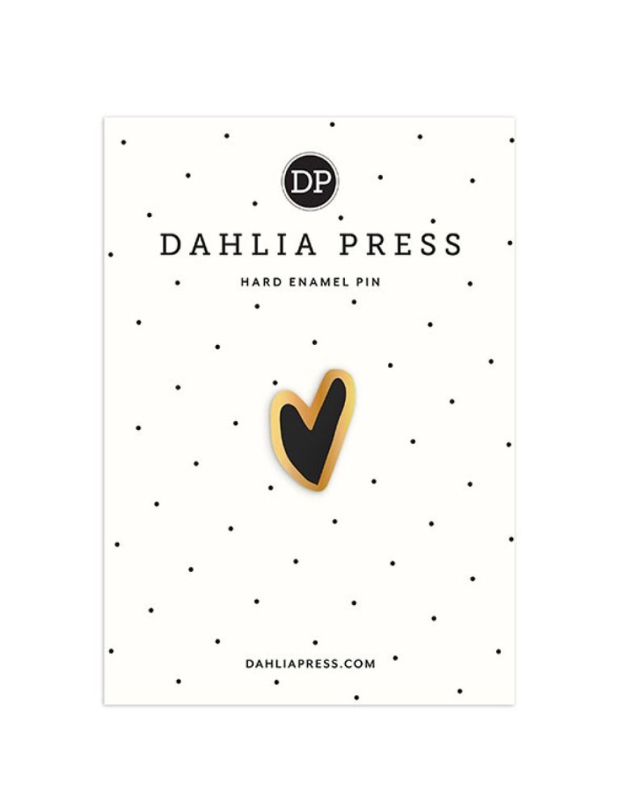 Accessories Dahlia Press Enamel Pins | Heart Enamel Pin