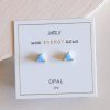 Accessories JaxKelly Earrings | Mini Energy Gem Earrings, Opal