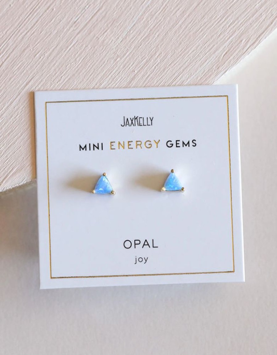 Accessories JaxKelly Earrings | Mini Energy Gem Earrings, Opal