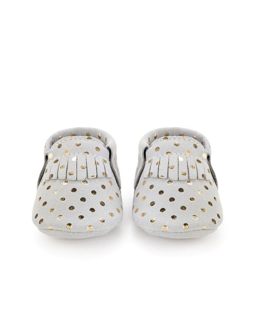 Home & Gift BirdRock Baby | Champagne Genuine Leather Baby Moccasins