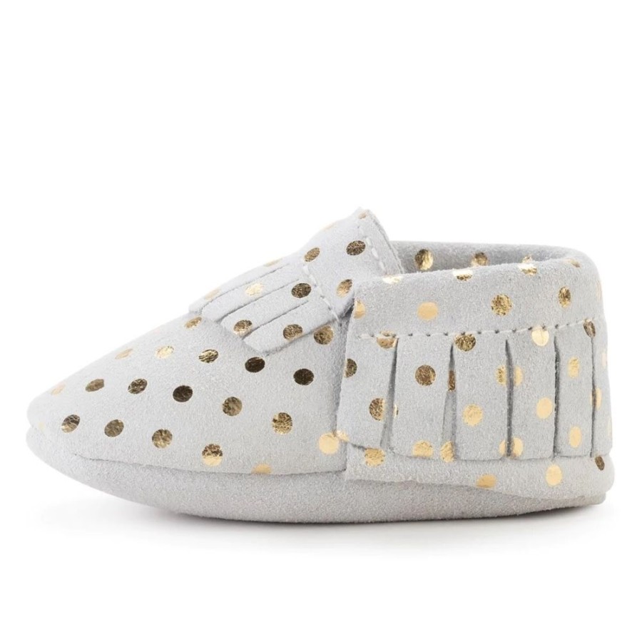 Home & Gift BirdRock Baby | Champagne Genuine Leather Baby Moccasins