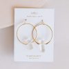 Accessories JaxKelly Earrings | Quartz Hoop, Clear