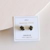 Accessories JaxKelly Earrings | Obsidian Gemstone Prong Earrings