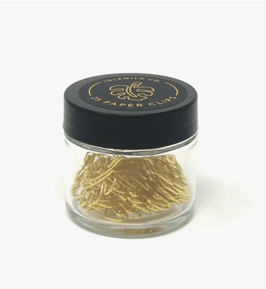 Home & Gift Idlewild Co. | Monstera Gold Plated Paper Clips