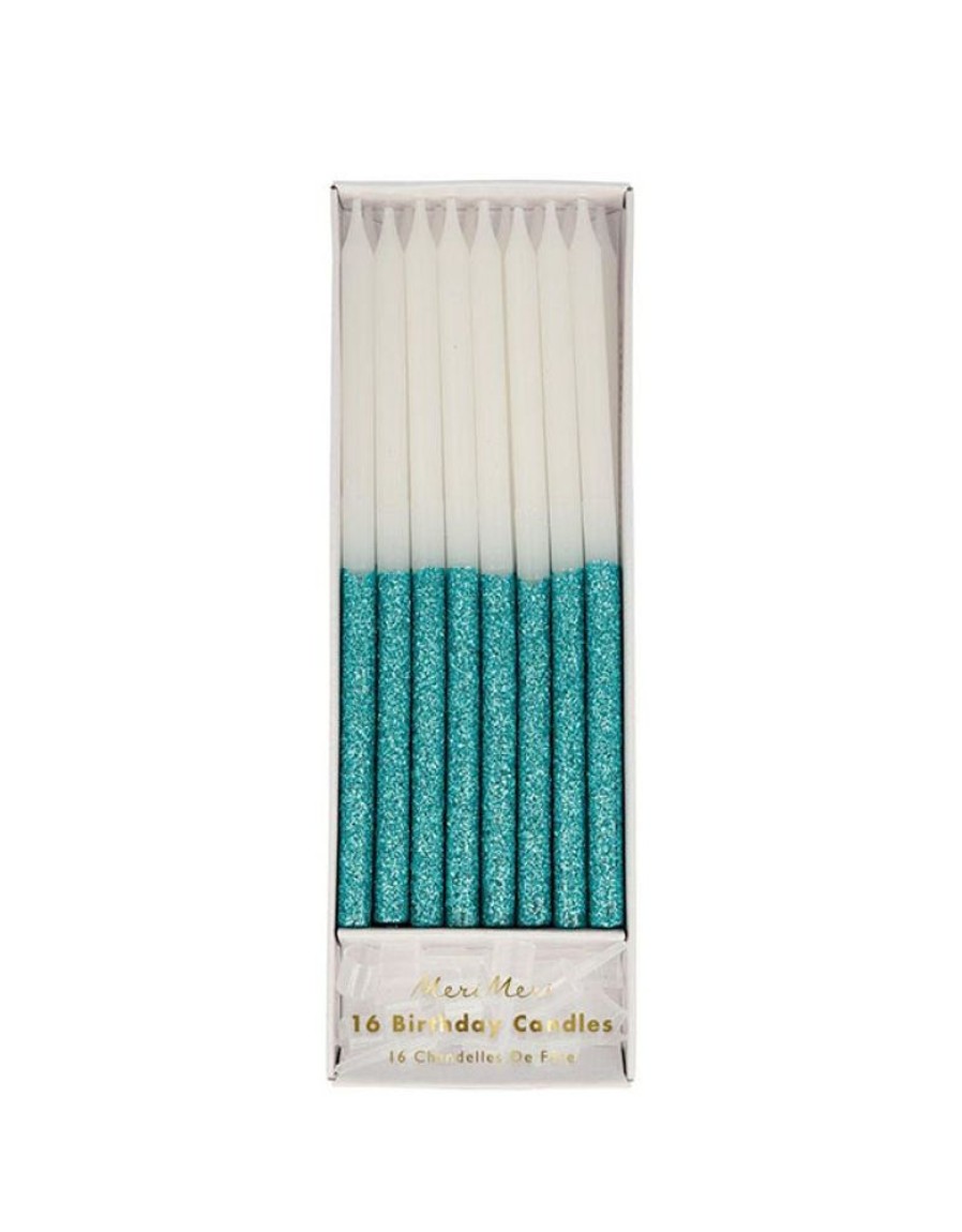 Party & Gift Wrap Meri Meri | Blue Glitter Dipped Candles