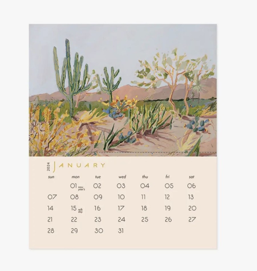 Paper & Office Seedlings Calendars | Cactus Seedlings 2024 Postcard Calendar