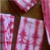 Home & Gift Sea and Green | Kitchen Tea Towel-Red White Shibori Hand Dyed