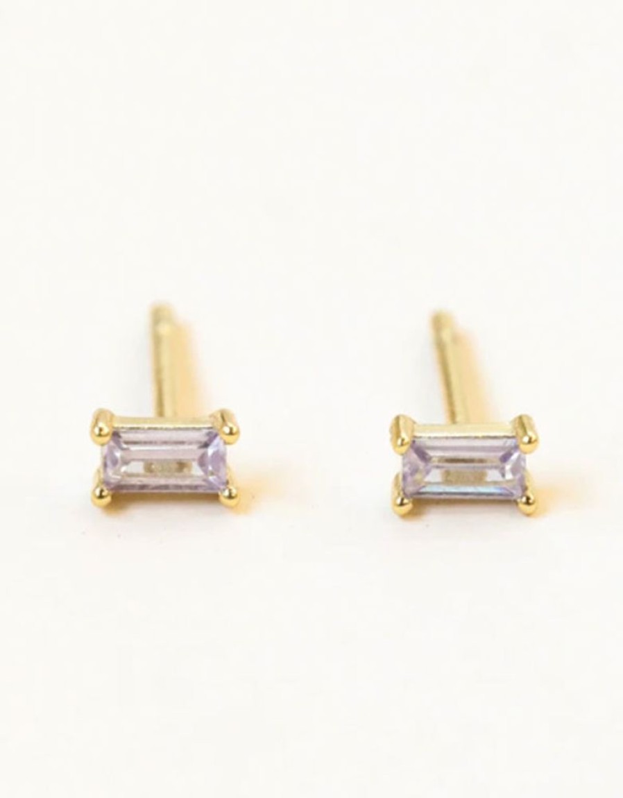 Accessories JaxKelly Earrings | Lilac Baguette