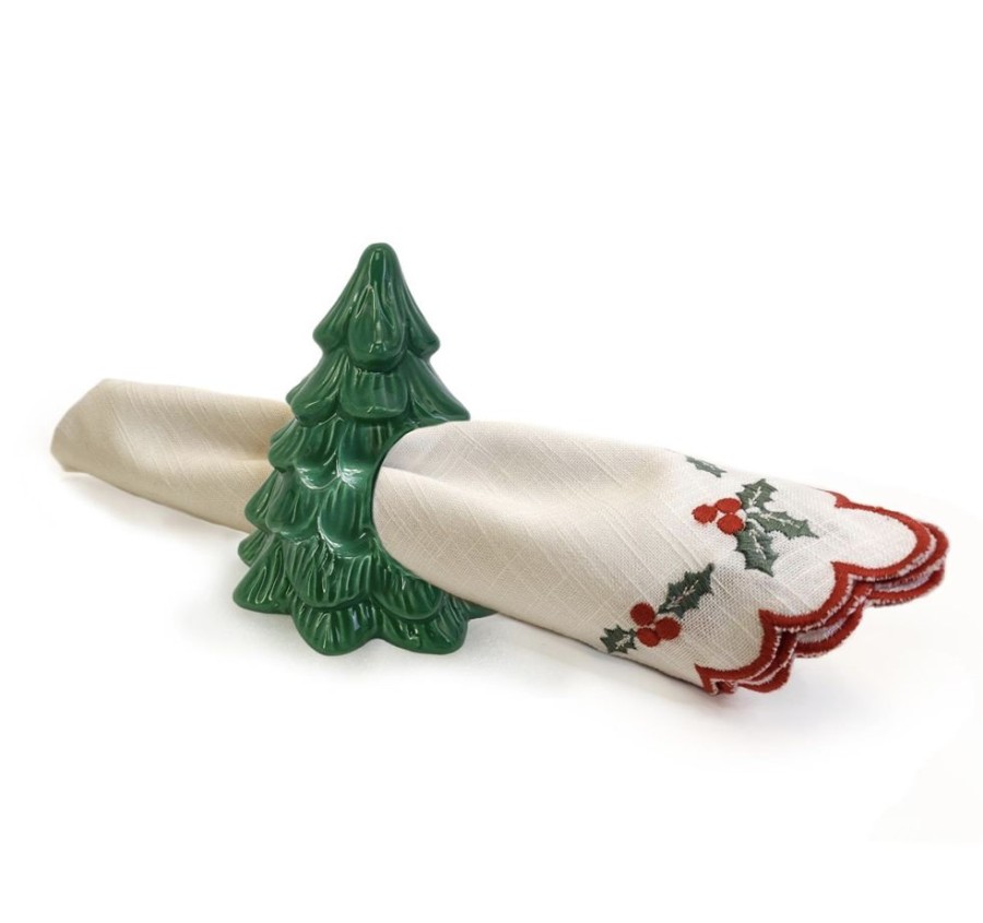 Holidays Two's Company Holiday Decor & Gifts | Vintage Christmas Tree Napkin Ring