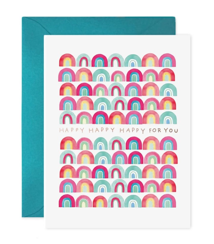 Greeting Cards E. Frances Paper Studio | Happy For You Rainbows