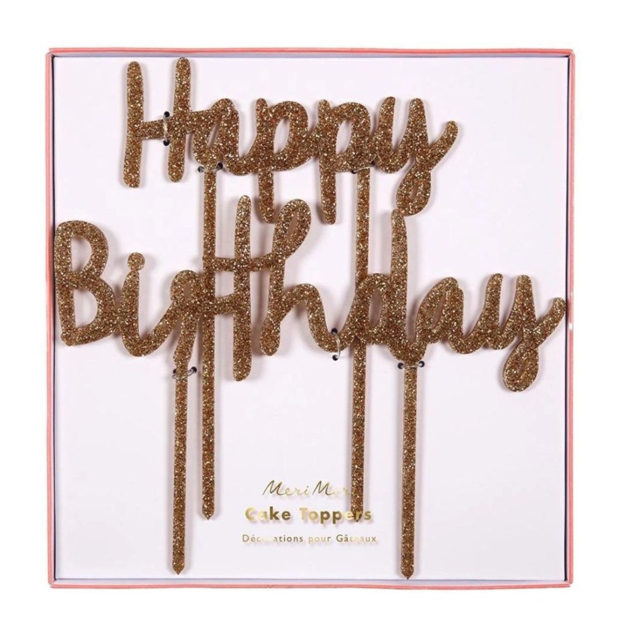 Party & Gift Wrap Meri Meri | Happy Birthday Acrylic Toppers