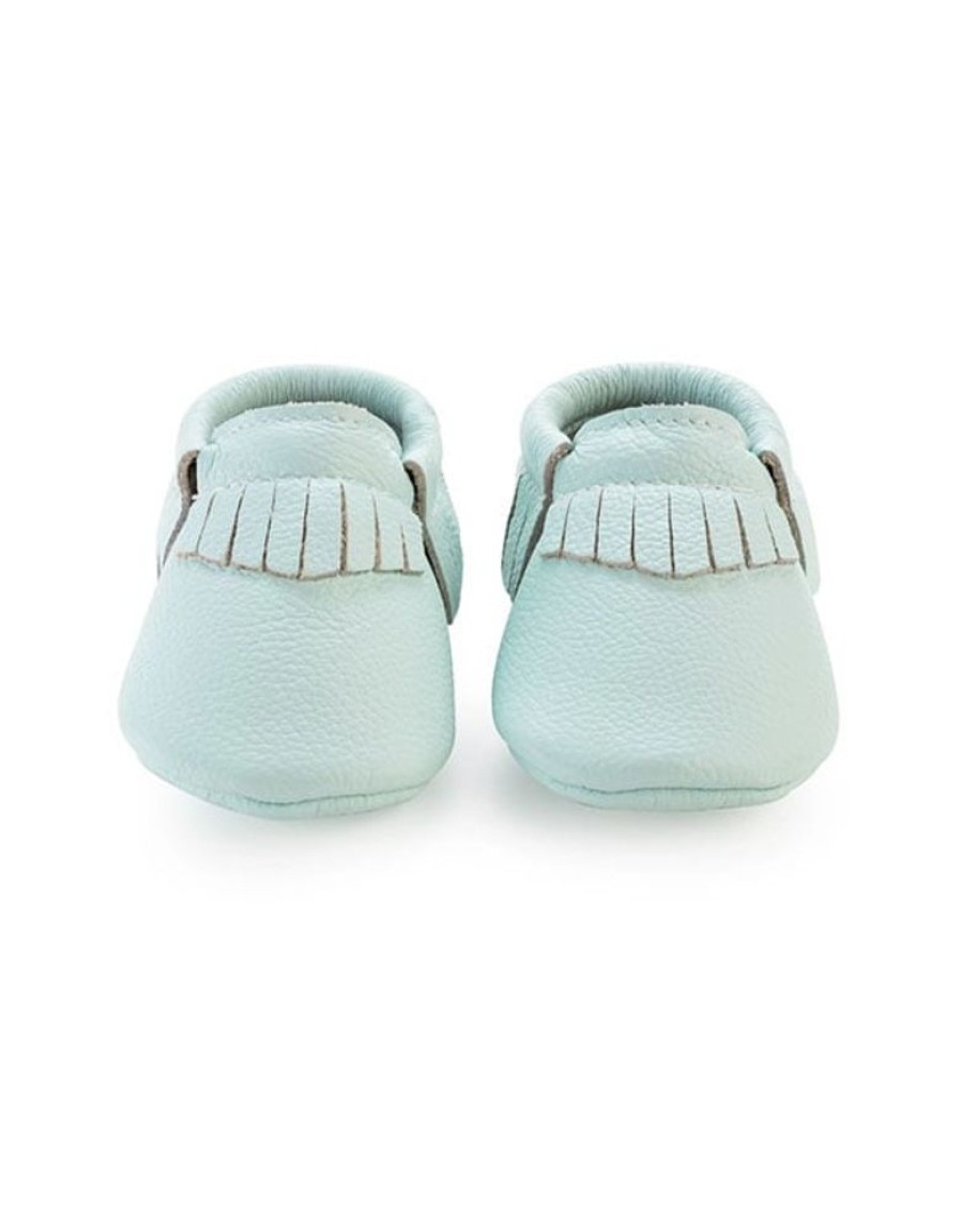 Home & Gift BirdRock Baby | Seafoam Genuine Leather Baby Moccasins