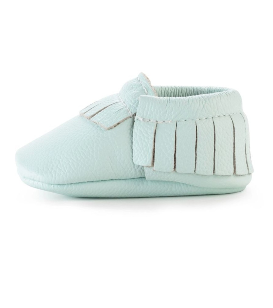 Home & Gift BirdRock Baby | Seafoam Genuine Leather Baby Moccasins