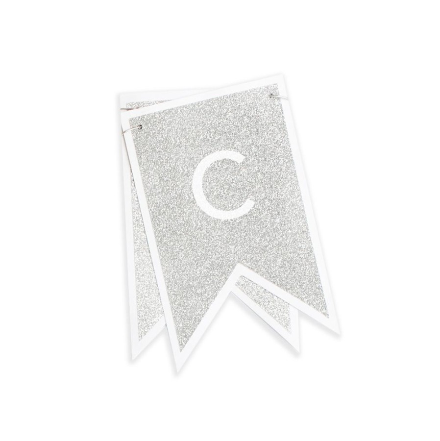 Party & Gift Wrap Crated Party Supplies | Celebrate Party Banner, Silver Glitter