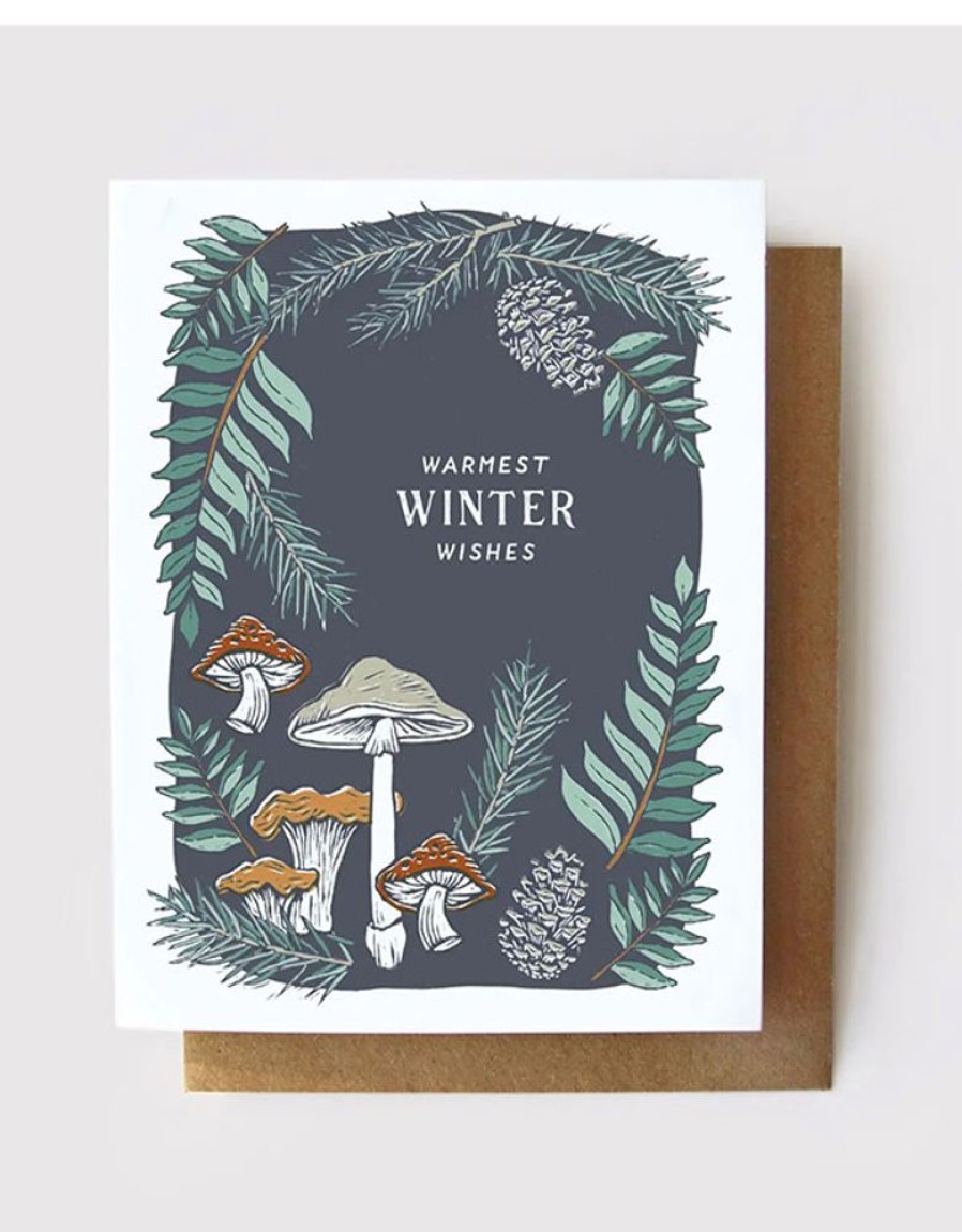 Holidays Root & Branch Paper Co. Holiday Cards, Single | Warmest Winter Wishes