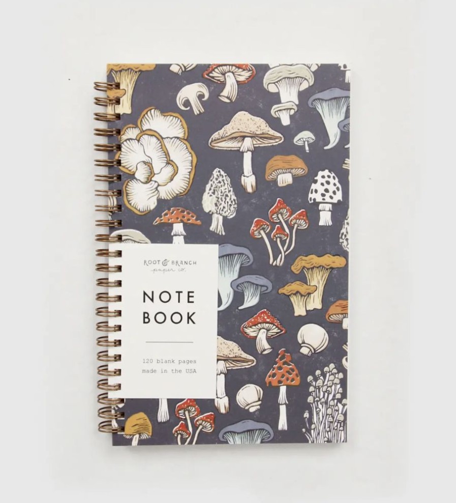 Paper & Office Root & Branch Paper Co. Notebooks | Mushroom & Fungi Spiral Bound Notebook