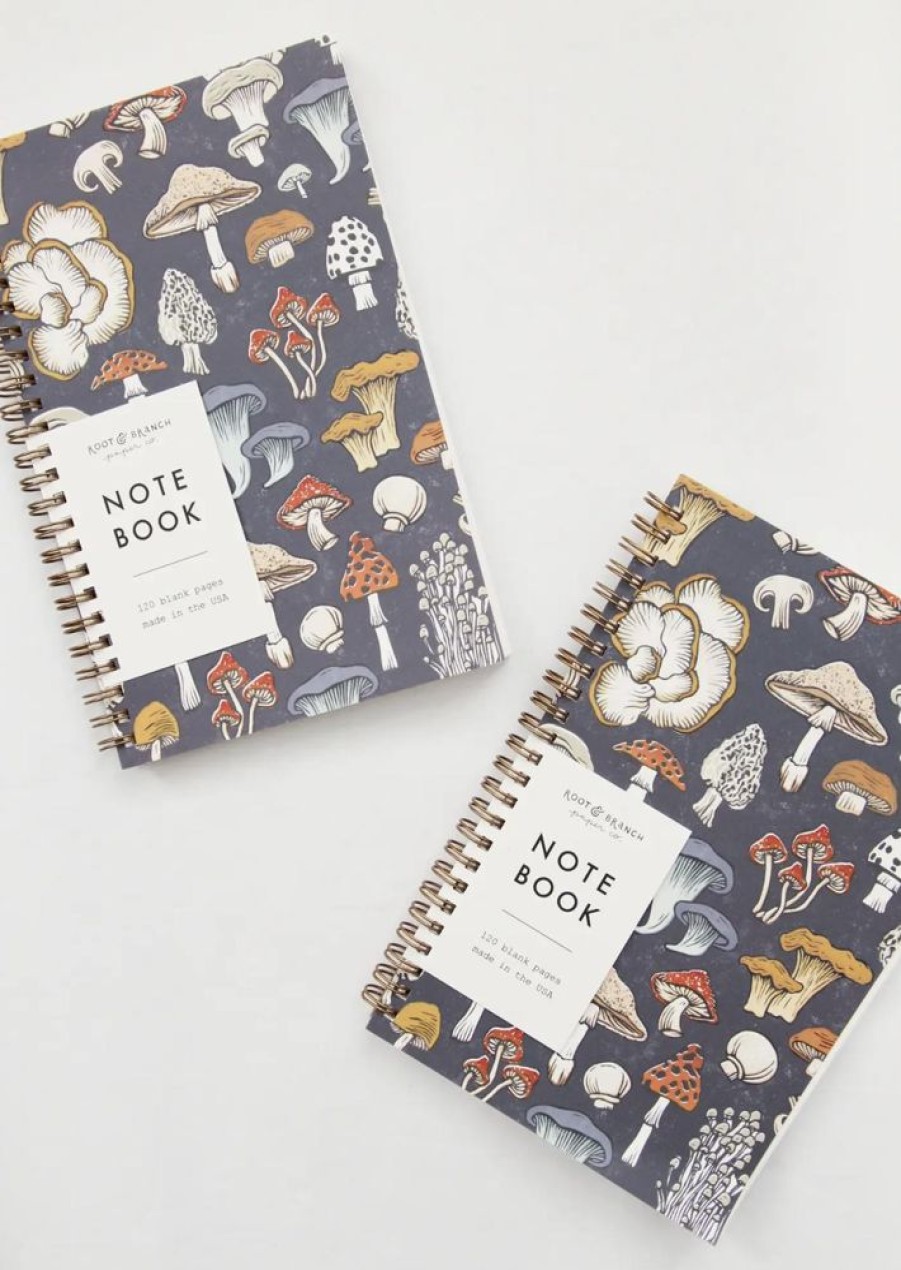 Paper & Office Root & Branch Paper Co. Notebooks | Mushroom & Fungi Spiral Bound Notebook