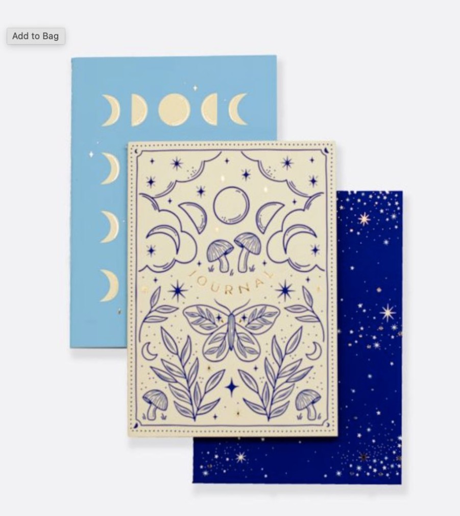 Paper & Office Elum Notebooks | Moon Gaze-3 Pack Journals