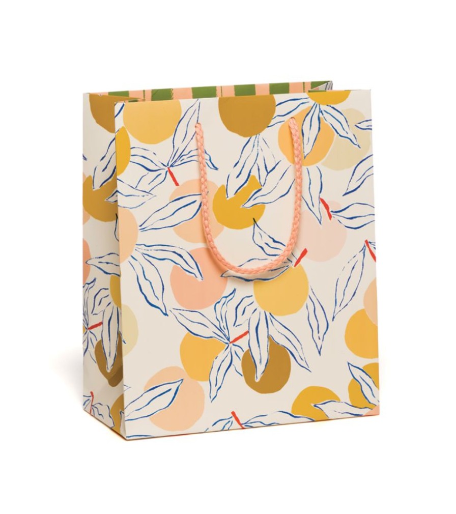 Party & Gift Wrap Red Cap Cards Gift Bags | Peaches Gift Bag, Medium