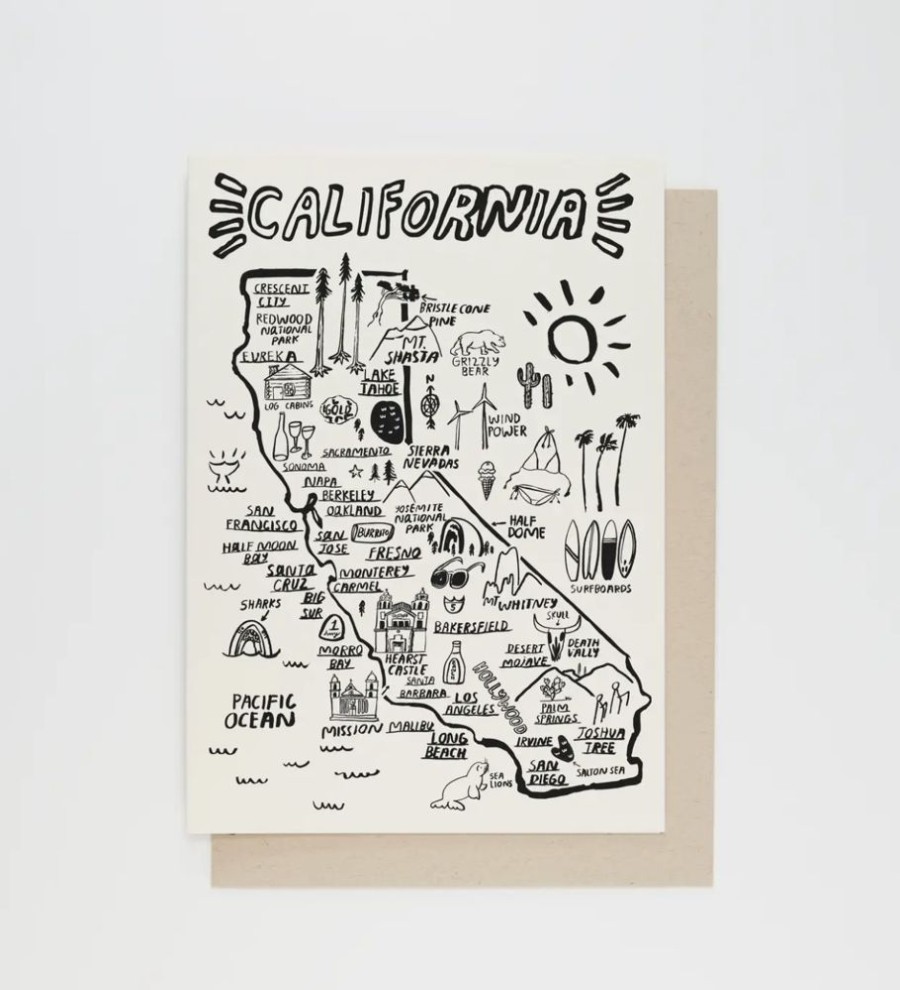 Greeting Cards People I've Loved | California Map Card