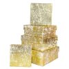 Party & Gift Wrap Vivid Wrap Ltd Gift Boxes | Gold Crush Gift Box, Various Sizes