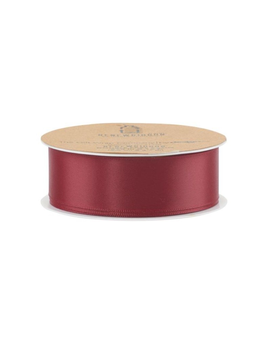 Party & Gift Wrap The Gift Wrap Company Ribbon | Renew Satin Ribbon, Burgundy