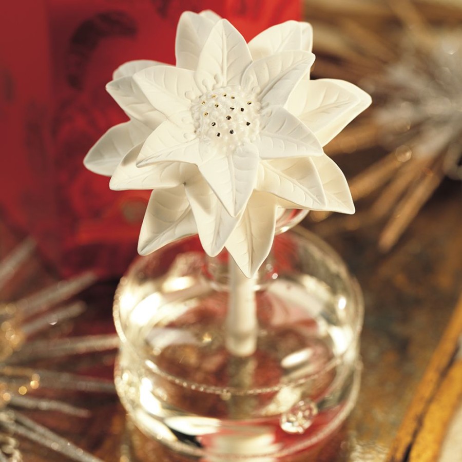 Holidays Zodax Holiday Candles & Matches | Grand Casablanca Porcelain Diffuser, Poinsettia