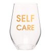 Home & Gift Chez Gagne Letterpress | Self Care Wine Glass