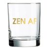 Home & Gift Chez Gagne Letterpress | Zen Af Rocks Glass