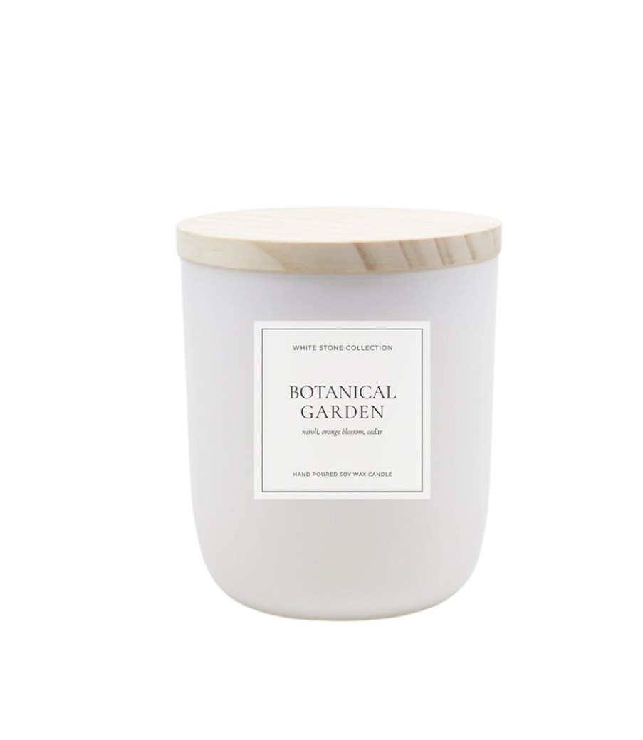 Home & Gift White Stone Candles | Botanical Garden