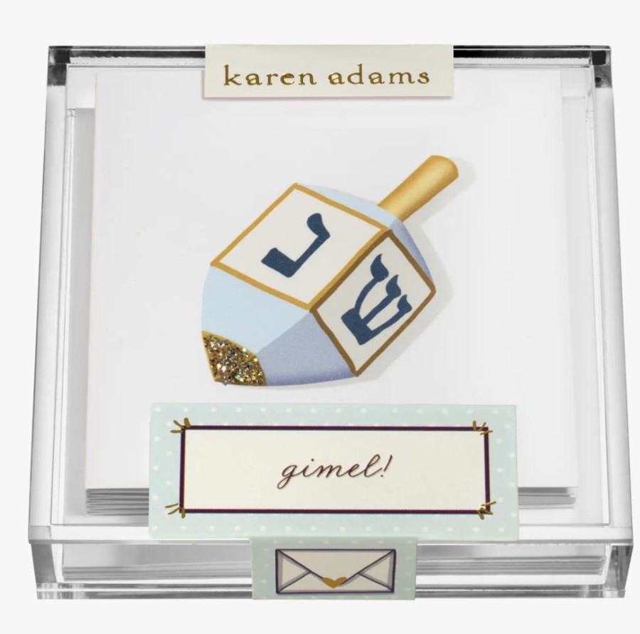 Holidays Karen Adams Designs Holiday Cards, Boxed | Dreidel Gift Enclosures