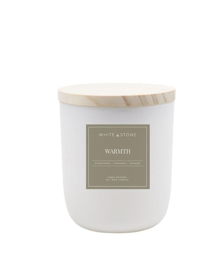 Home & Gift White Stone Candles | 8 Oz Fall-Winter Candles