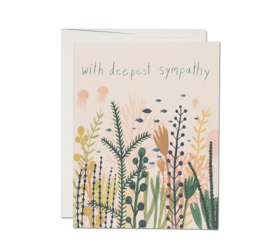 Greeting Cards Red Cap Cards | Underwater Sympathy