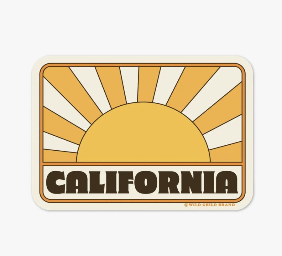 Party & Gift Wrap Wild Child Brand Gift Tags & Stickers | California Sunrise Sticker