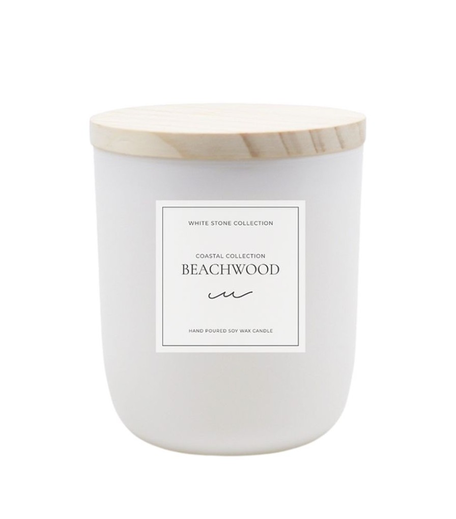 Home & Gift White Stone Candles | Beachwood