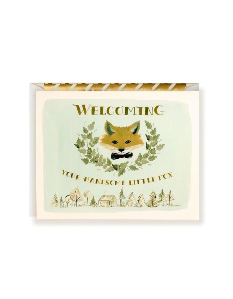 Greeting Cards The First Snow | Welcome Handsome Fox