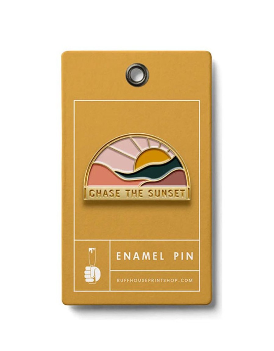 Accessories Ruff House Art Enamel Pins | Chase The Sunset Enamel Pin