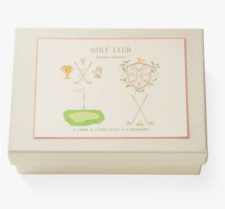 Paper & Office Karen Adams Designs Everyday Notes | Golf Club Note Card Box